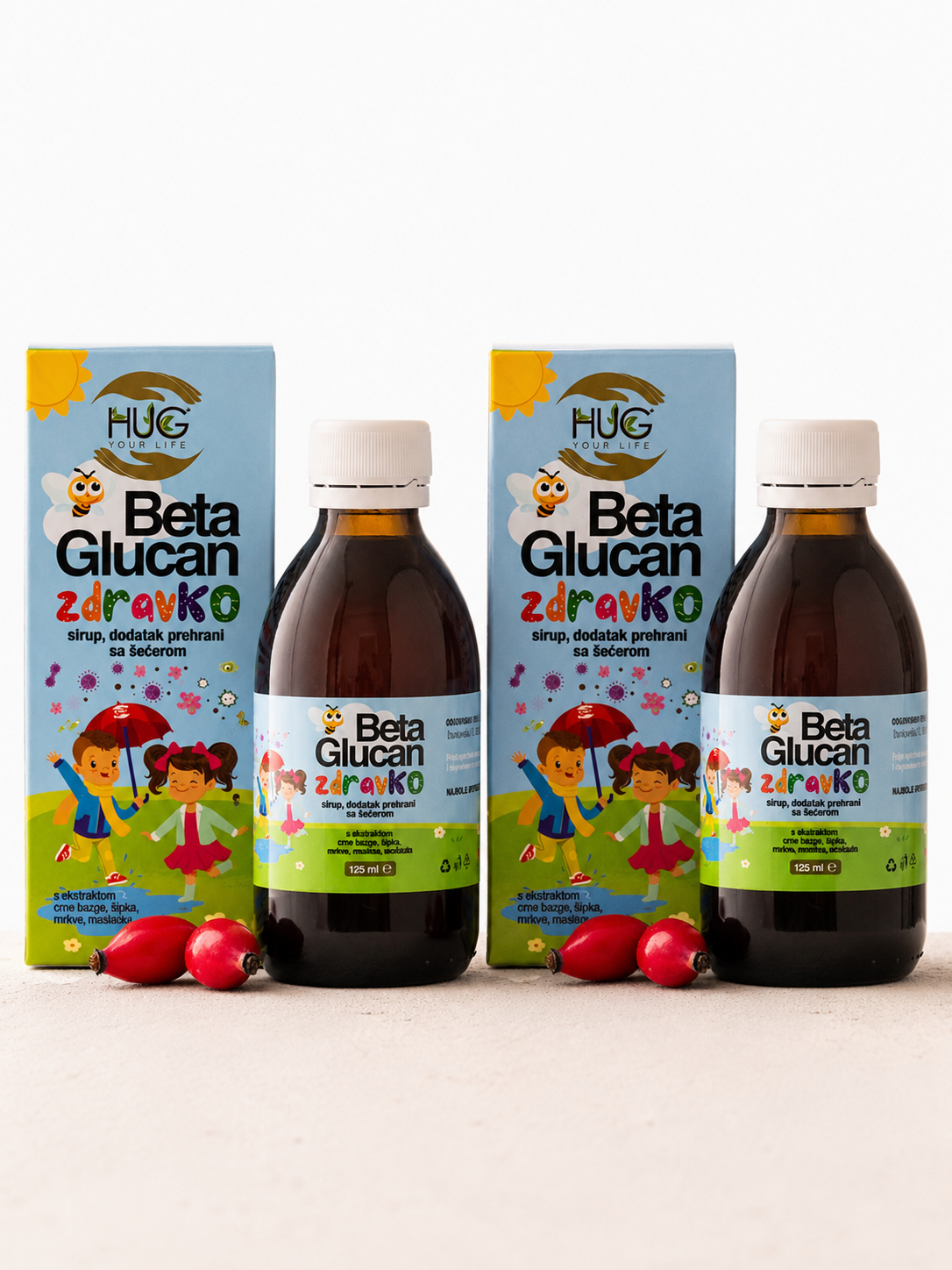 1 + 1 Beta Glucan zdravKO, 2 x 125 ml, Hug your life