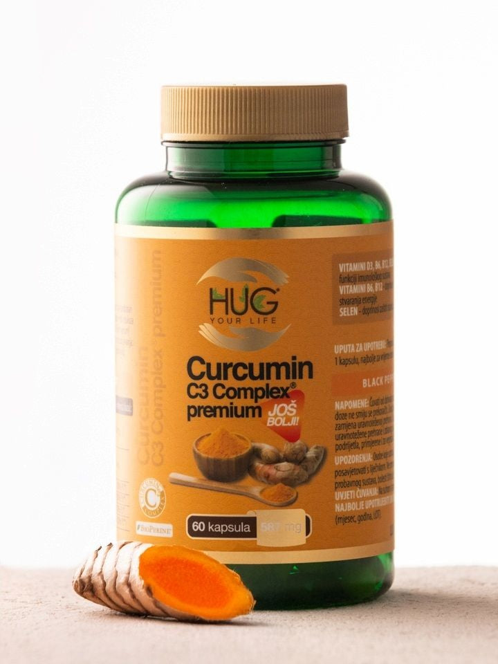 Curcumin C3 complex, kurkuma, 60 kapsul, Hug your life