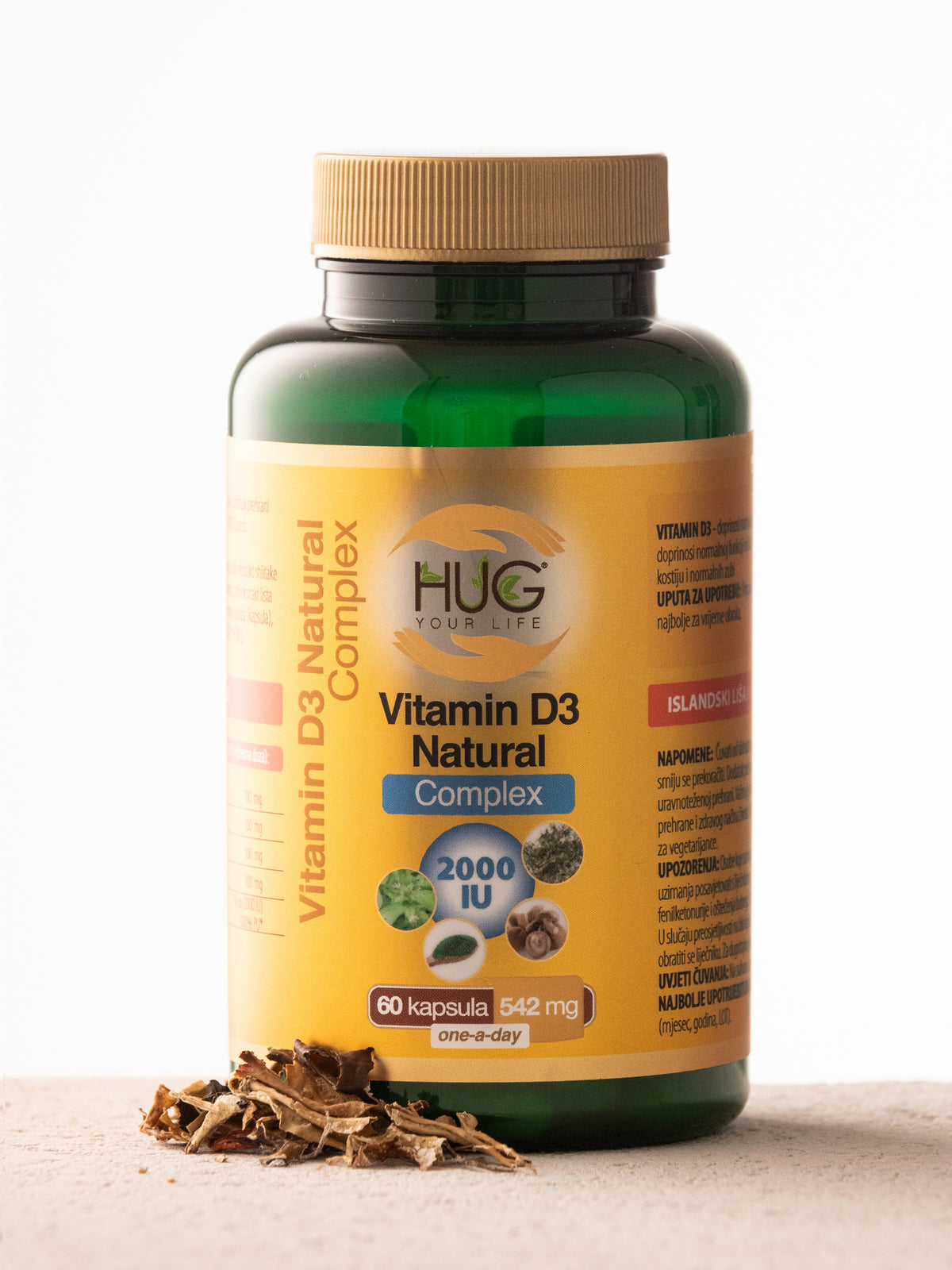 Vitamin D3 Natural Complex, 60 kapsul, Hug your life