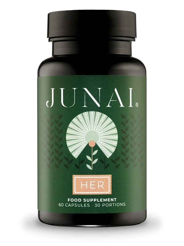 JUNAI HER – ravnovesje, energija in dobro počutje za ženske, 60 kapsul