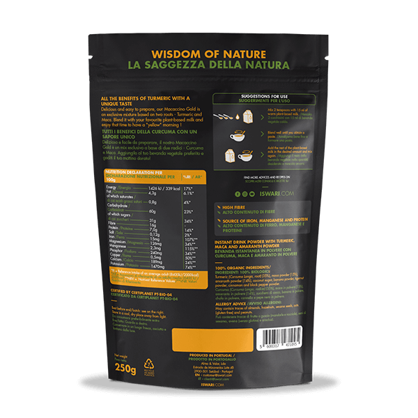 BIO MACACCINO GOLD NAPITEK, 250 g - Vitamins & Supplements - Iswari