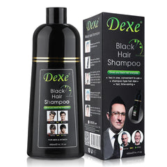 Naravni šampon za barvanje las – Intenzivno črna barva, 400 ml, Dexe